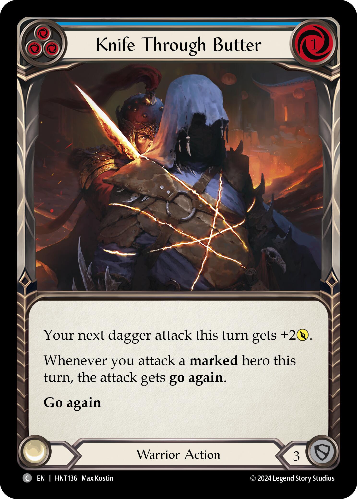 Knife through Butter (Blue) [HNT136] (The Hunted)  Rainbow Foil | Devastation Store