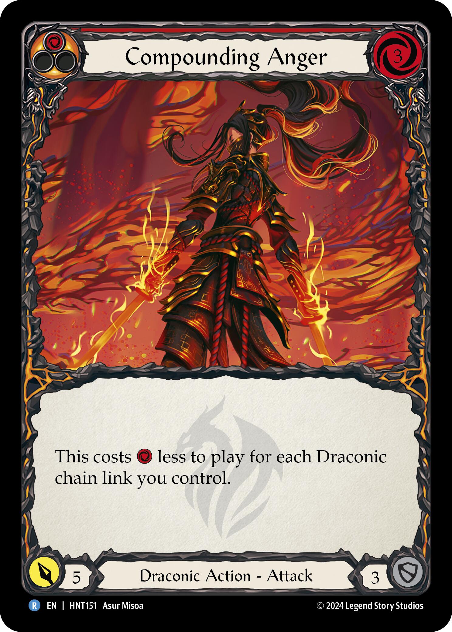 Compounding Anger (Red) [HNT151] (The Hunted)  Rainbow Foil | Devastation Store