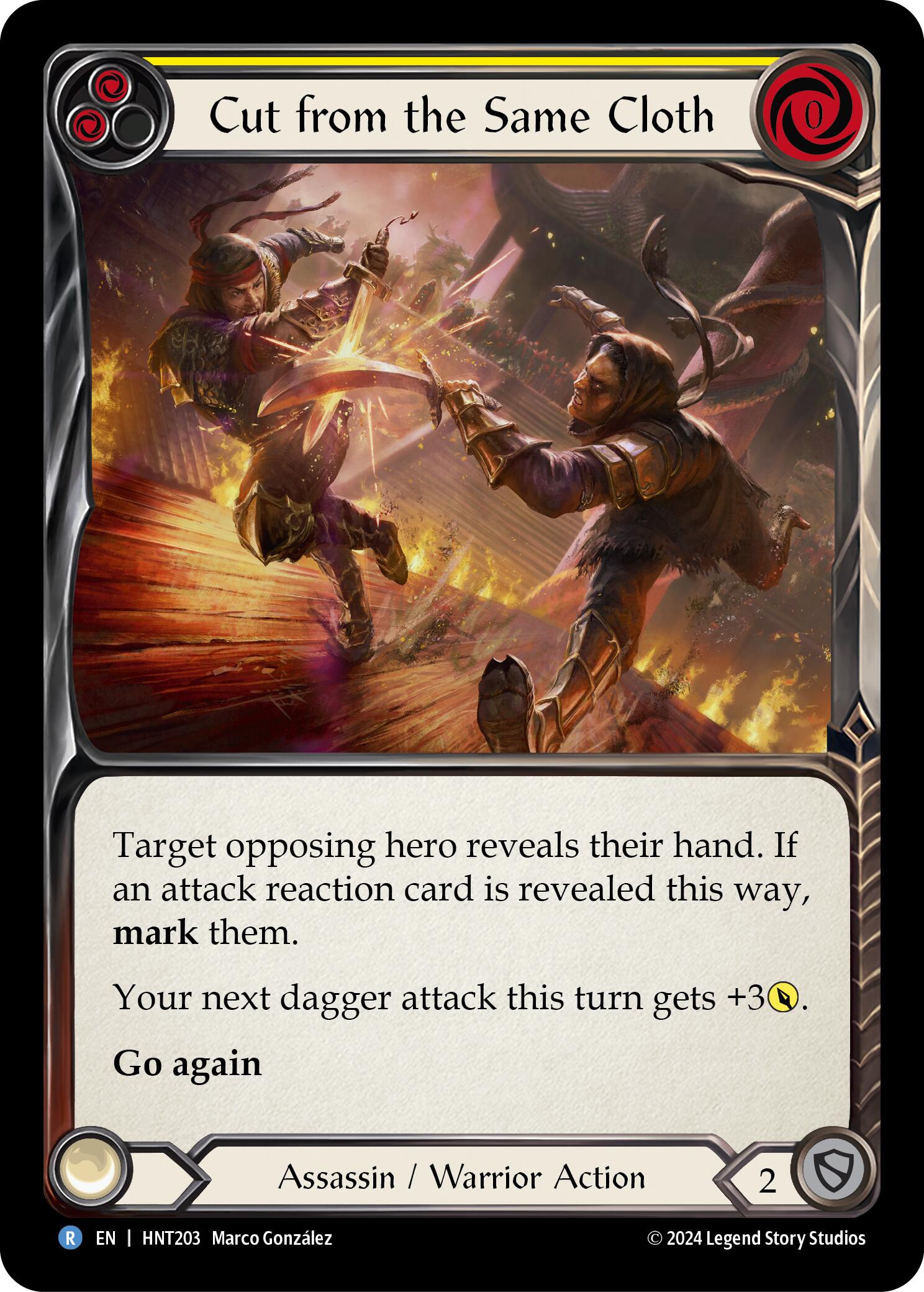 Cut from the Same Cloth (Yellow) [HNT203] (The Hunted)  Rainbow Foil | Devastation Store