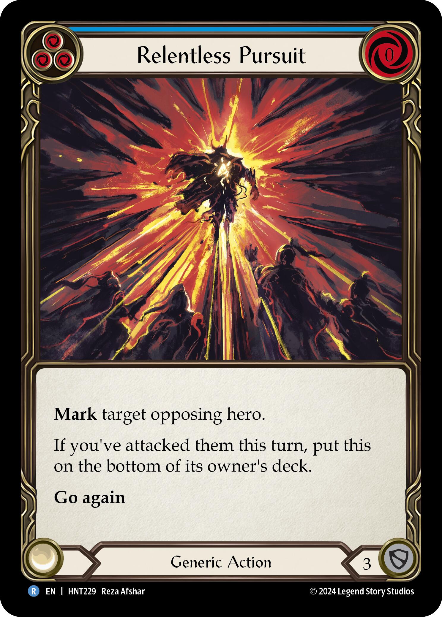 Relentless Pursuit (Blue) [HNT229] (The Hunted)  Rainbow Foil | Devastation Store