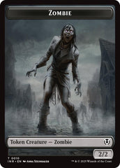 Zombie (0010) // Blood Double-Sided Token [Innistrad Remastered Tokens] | Devastation Store