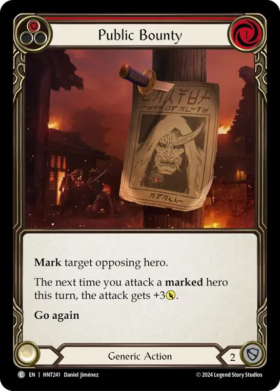 Public Bounty (Red) [HNT241] (The Hunted)  Rainbow Foil | Devastation Store