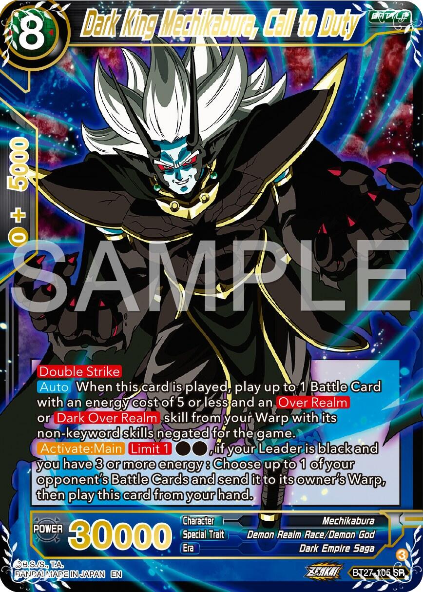 Dark King Mechikabura, Call to Duty (BT27-105) [History of Z] | Devastation Store