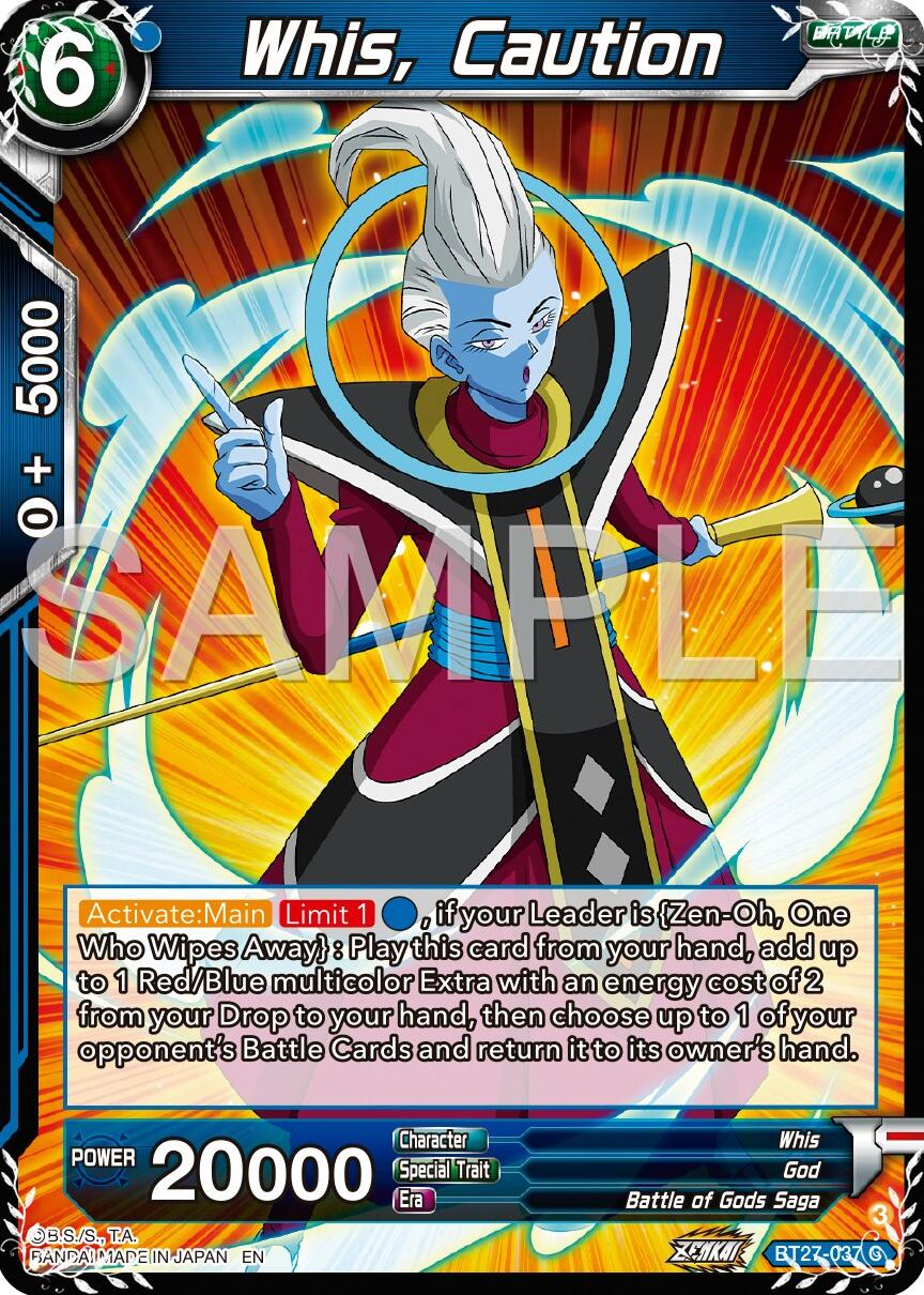Whis, Caution (BT27-037) [History of Z] | Devastation Store