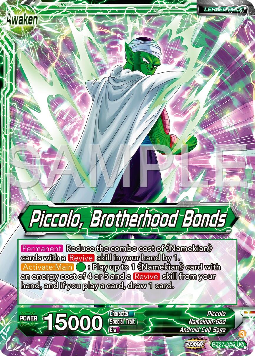 Piccolo // Piccolo, Brotherhood Bands (BT27-045) [History of Z] | Devastation Store