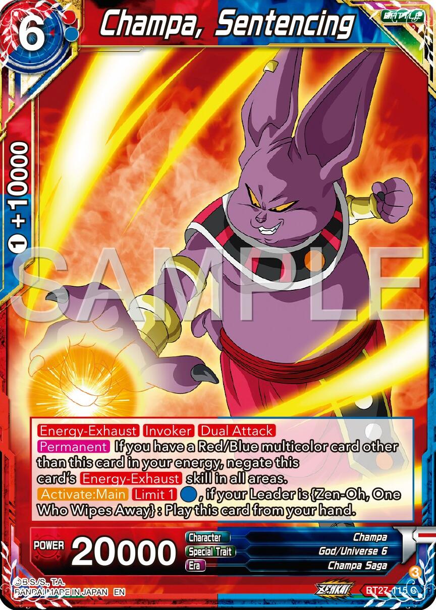 Champa, Sentencing (BT27-115) [History of Z] | Devastation Store
