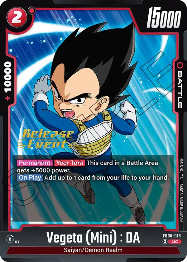 Vegeta (Mini) : DA [New Adventure Release Event Cards] | Devastation Store