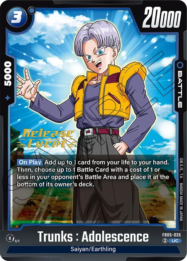 Trunks : Adolescence [New Adventure Release Event Cards] | Devastation Store