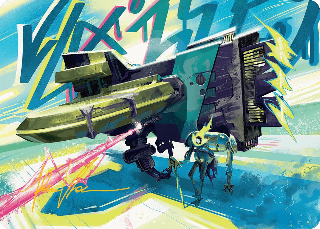 Salvation Engine Art Card (Gold-Stamped Signature) [Aetherdrift Art Series] | Devastation Store