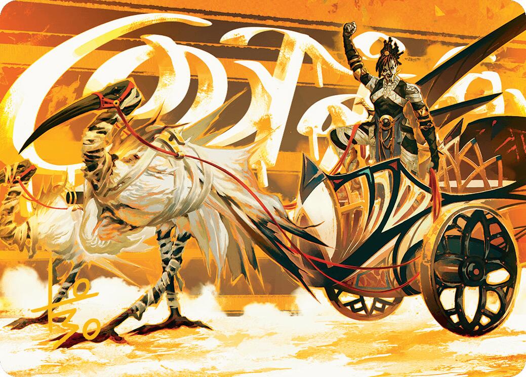 Skyseer's Chariot Art Card (Gold-Stamped Signature) [Aetherdrift Art Series] | Devastation Store