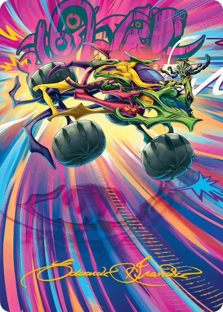 Thunderous Velocipede Art Card (Gold-Stamped Signature) [Aetherdrift Art Series] | Devastation Store