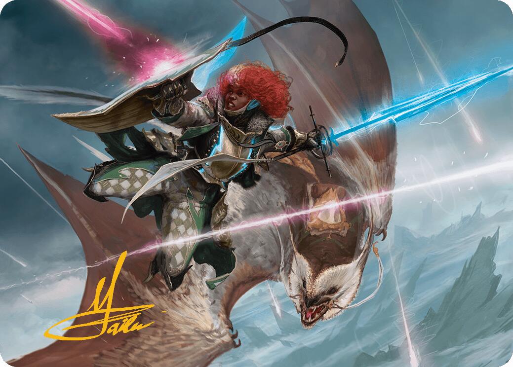 Caradora, Heart of Alacria Art Card (14/54) (Gold-Stamped Signature) [Aetherdrift Art Series] | Devastation Store