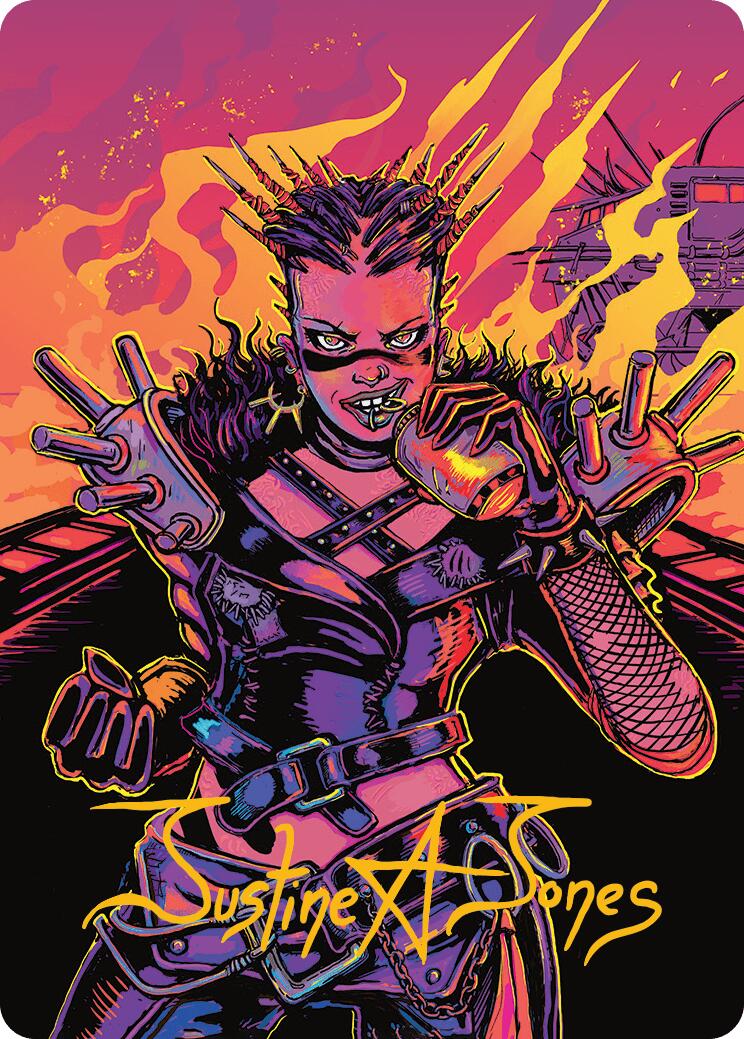 Far Fortune, End Boss Art Card (2/54) (Gold-Stamped Signature) [Aetherdrift Art Series] | Devastation Store