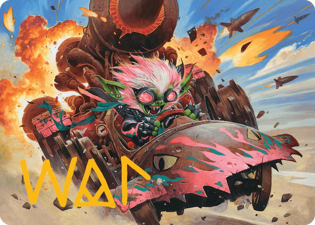 Redshift, Rocketeer Chief Art Card (Gold-Stamped Signature) [Aetherdrift Art Series] | Devastation Store