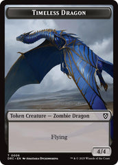Timeless Dragon // Zombie (0007) Double-Sided Token [Aetherdrift Tokens] | Devastation Store