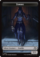 Zombie Warrior // Zombie (0003) Double-Sided Token [Aetherdrift Tokens] | Devastation Store