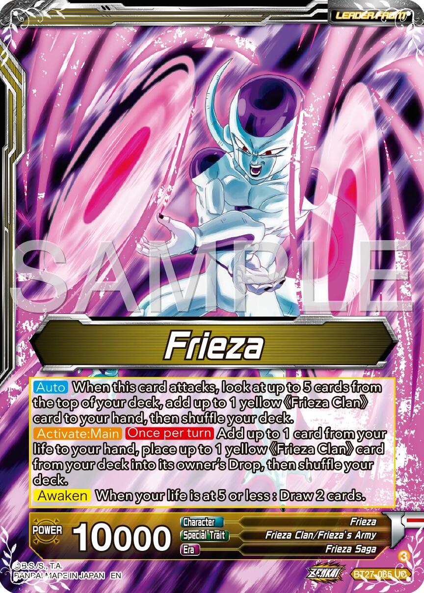 Frieza // Golden Frieza, Shining Pride (BT27-065) [History of Z] | Devastation Store