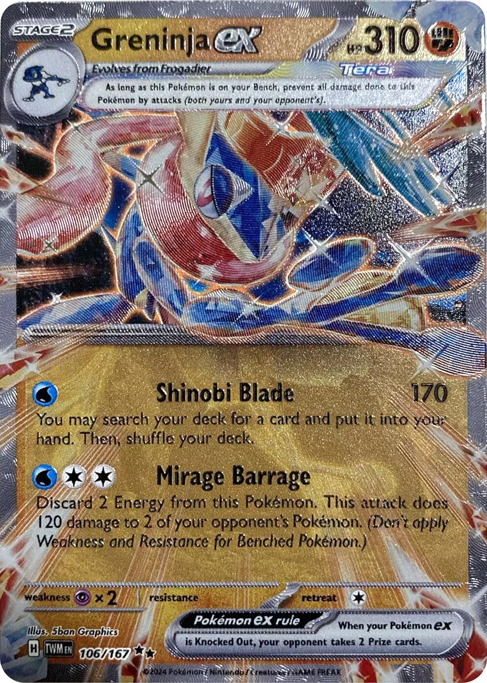 Greninja ex (106/167) (GameStop Metal Card) [Miscellaneous Cards] | Devastation Store