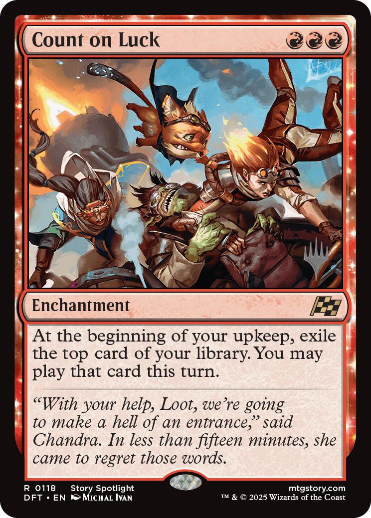 Count on Luck [Aetherdrift Promos] | Devastation Store