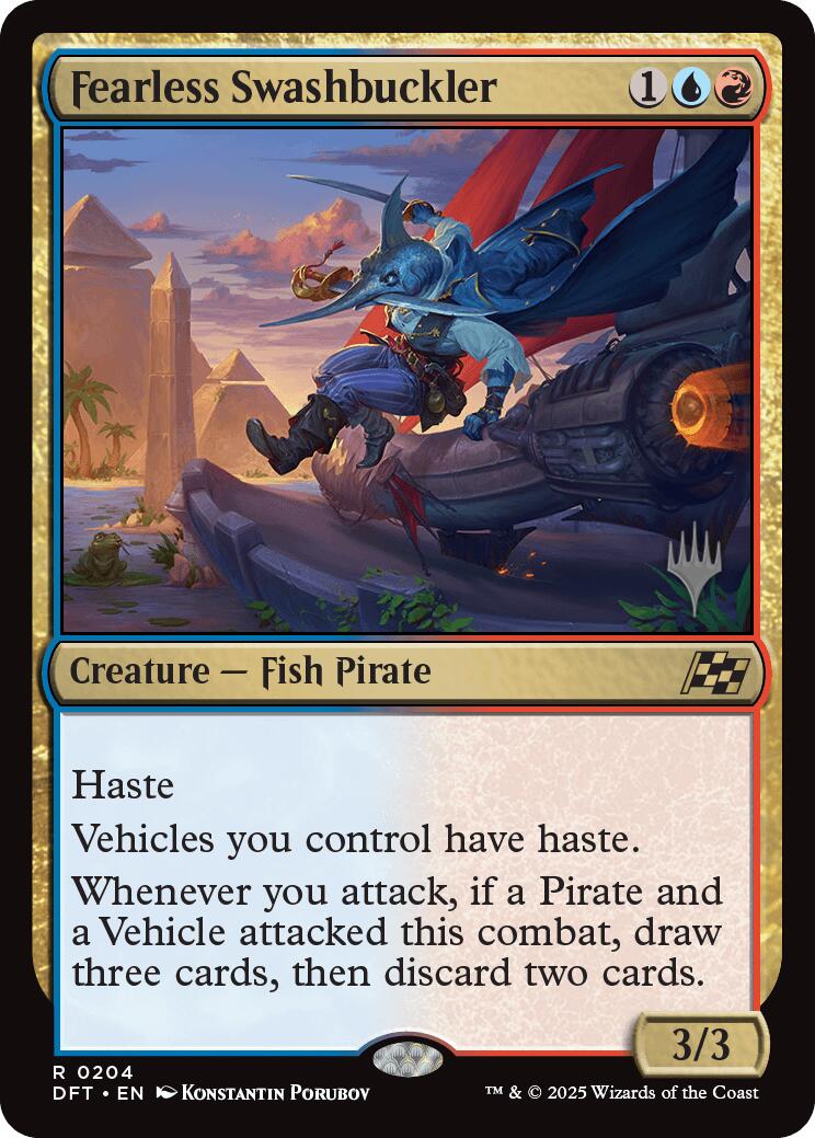 Fearless Swashbuckler [Aetherdrift Promos] | Devastation Store