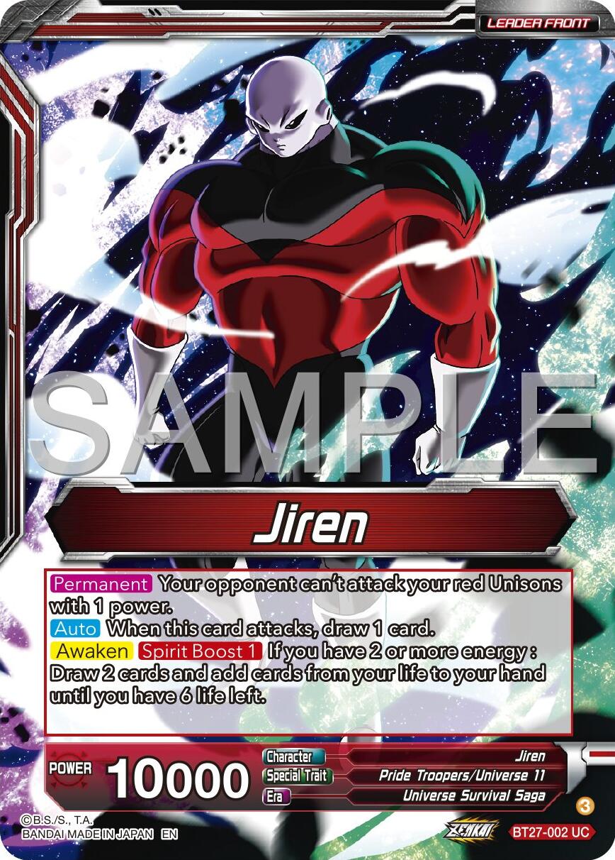 Jiren // Jiren, Warrior Standing Up for Justice (BT27-002) [History of Z] | Devastation Store
