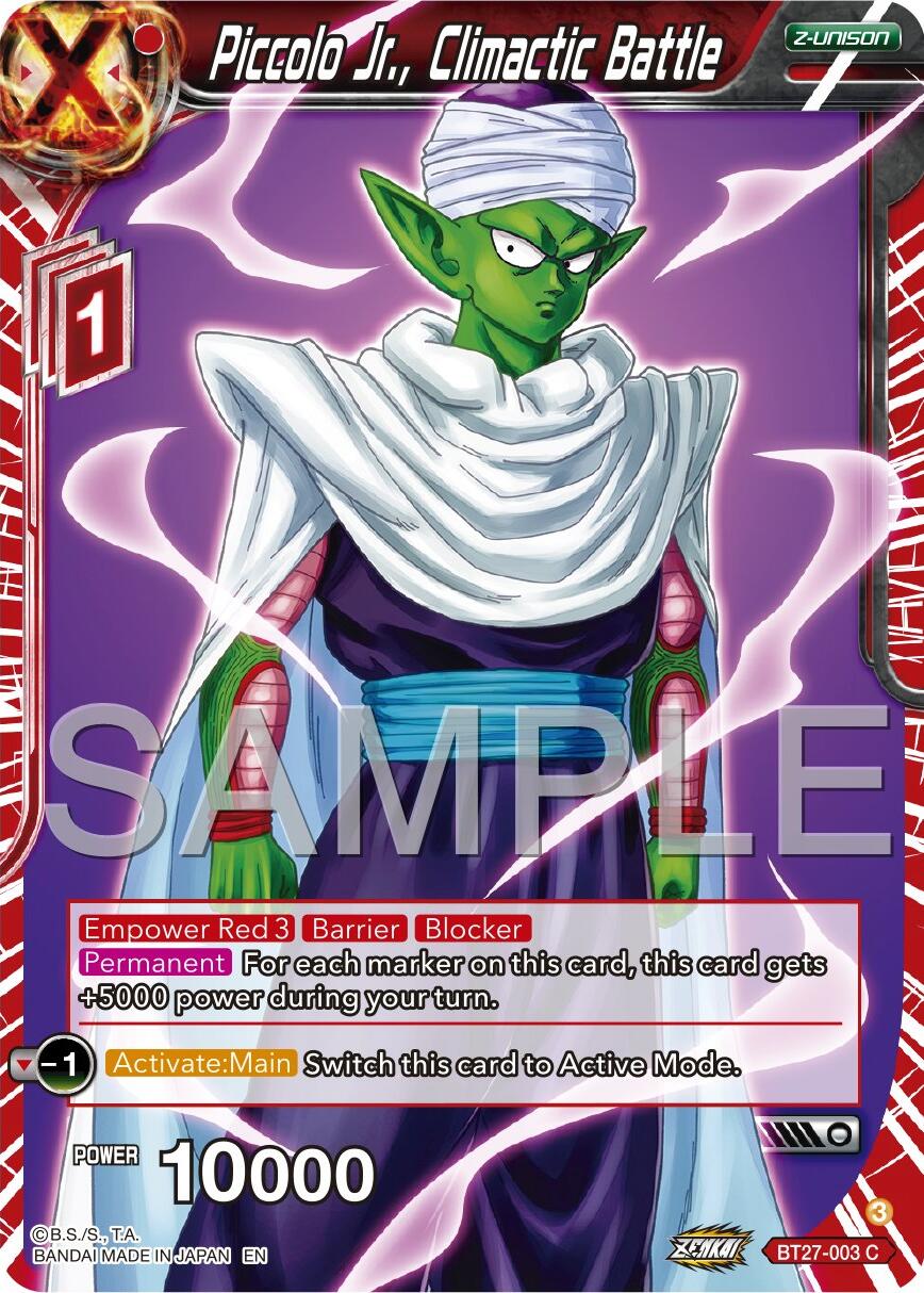 Piccolo Jr., Climactic Battle (BT27-003) [History of Z] | Devastation Store