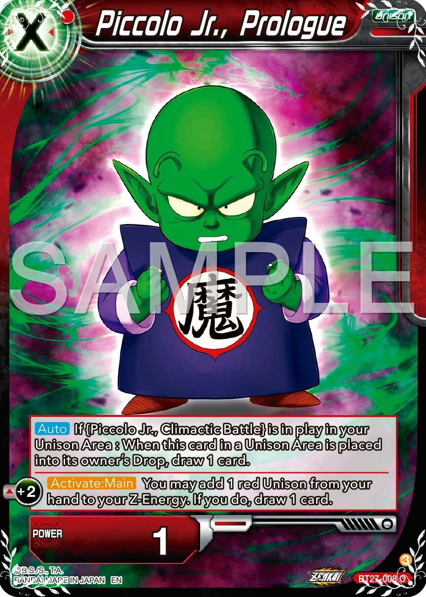 Piccolo Jr., Prologue (BT27-008) [History of Z] | Devastation Store