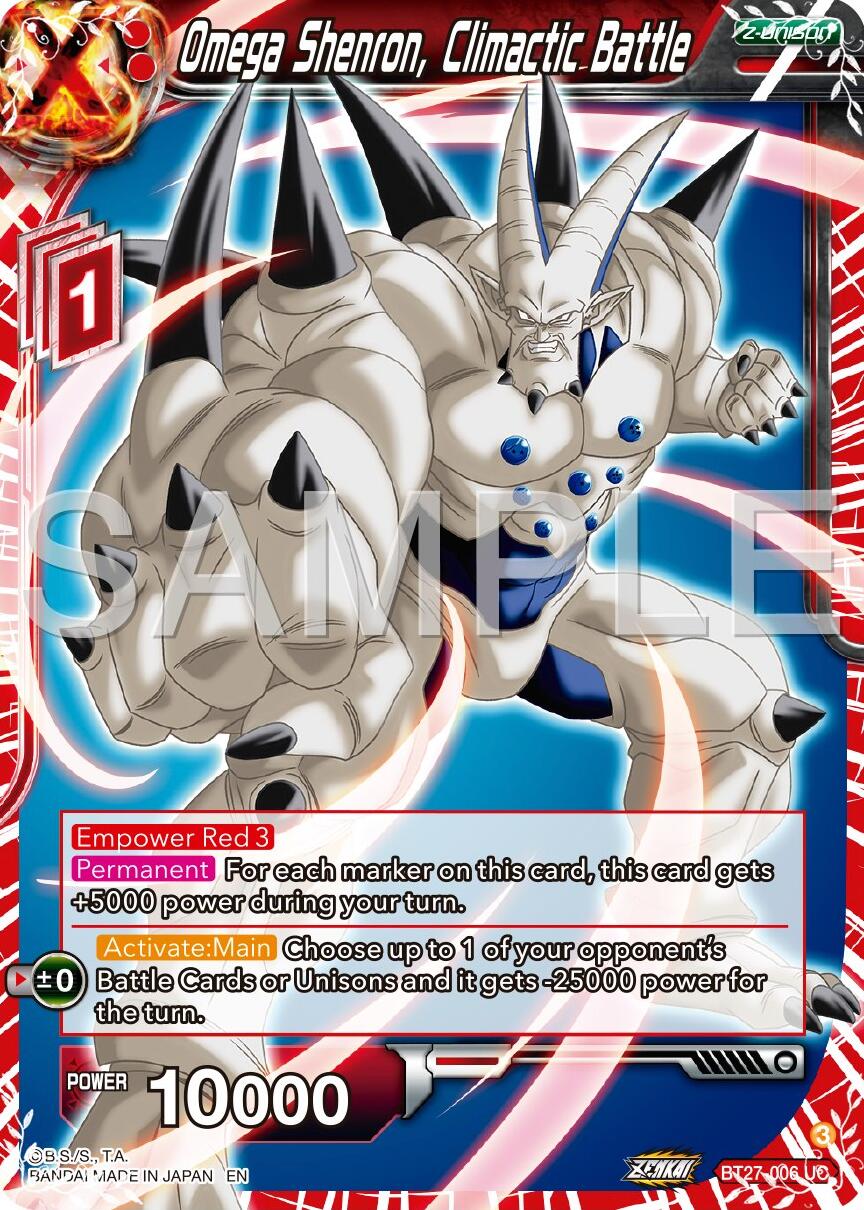 Omega Shenron, Climactic Battle (BT27-006) [History of Z] | Devastation Store