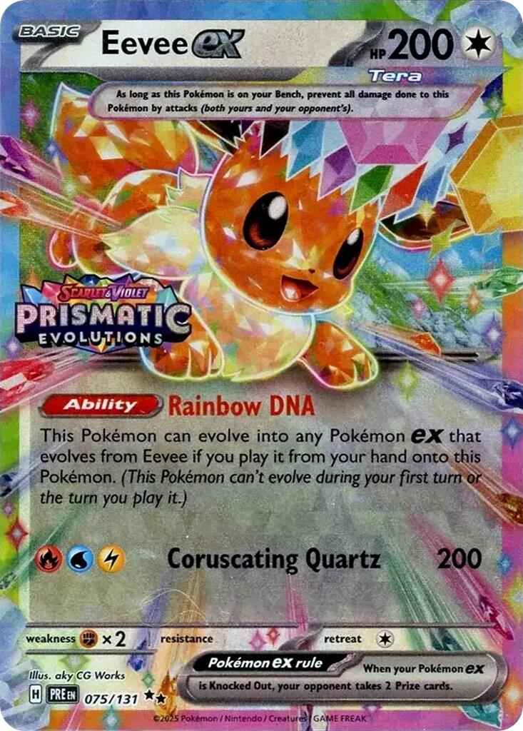 Eevee ex (075/131) (Prismatic Evolutions Stamp) [Scarlet & Violet: Prismatic Evolutions] | Devastation Store
