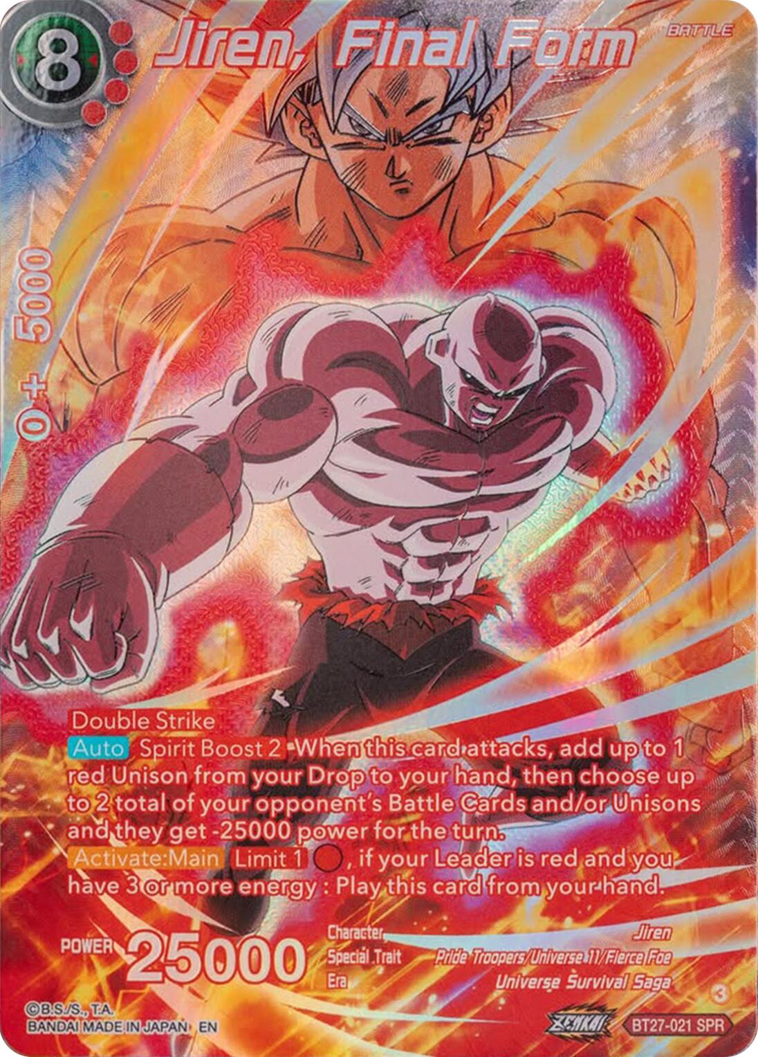 Jiren, Final Form (SPR) (BT27-021) [History of Z] | Devastation Store