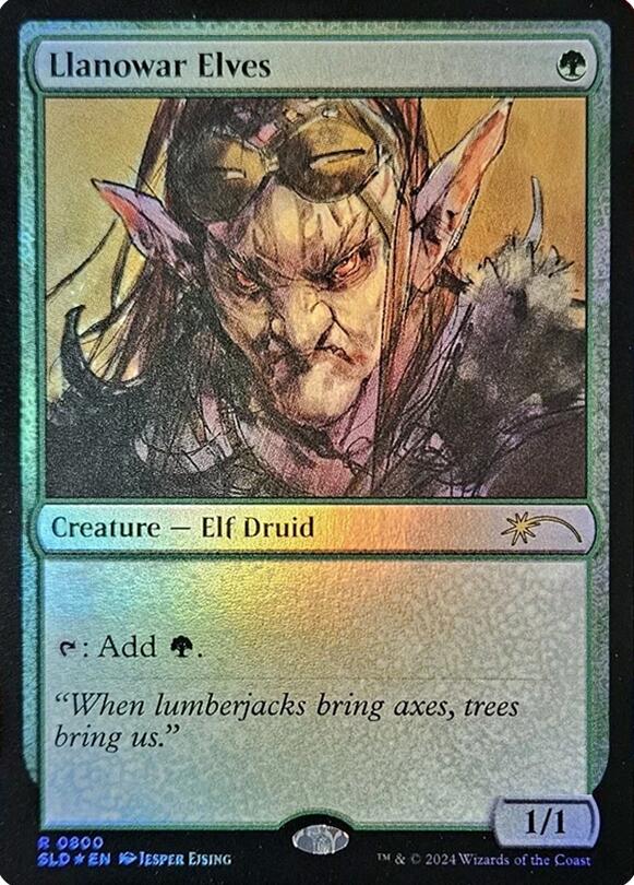 Llanowar Elves (0800) (Rainbow Foil) [Secret Lair Drop Series] | Devastation Store