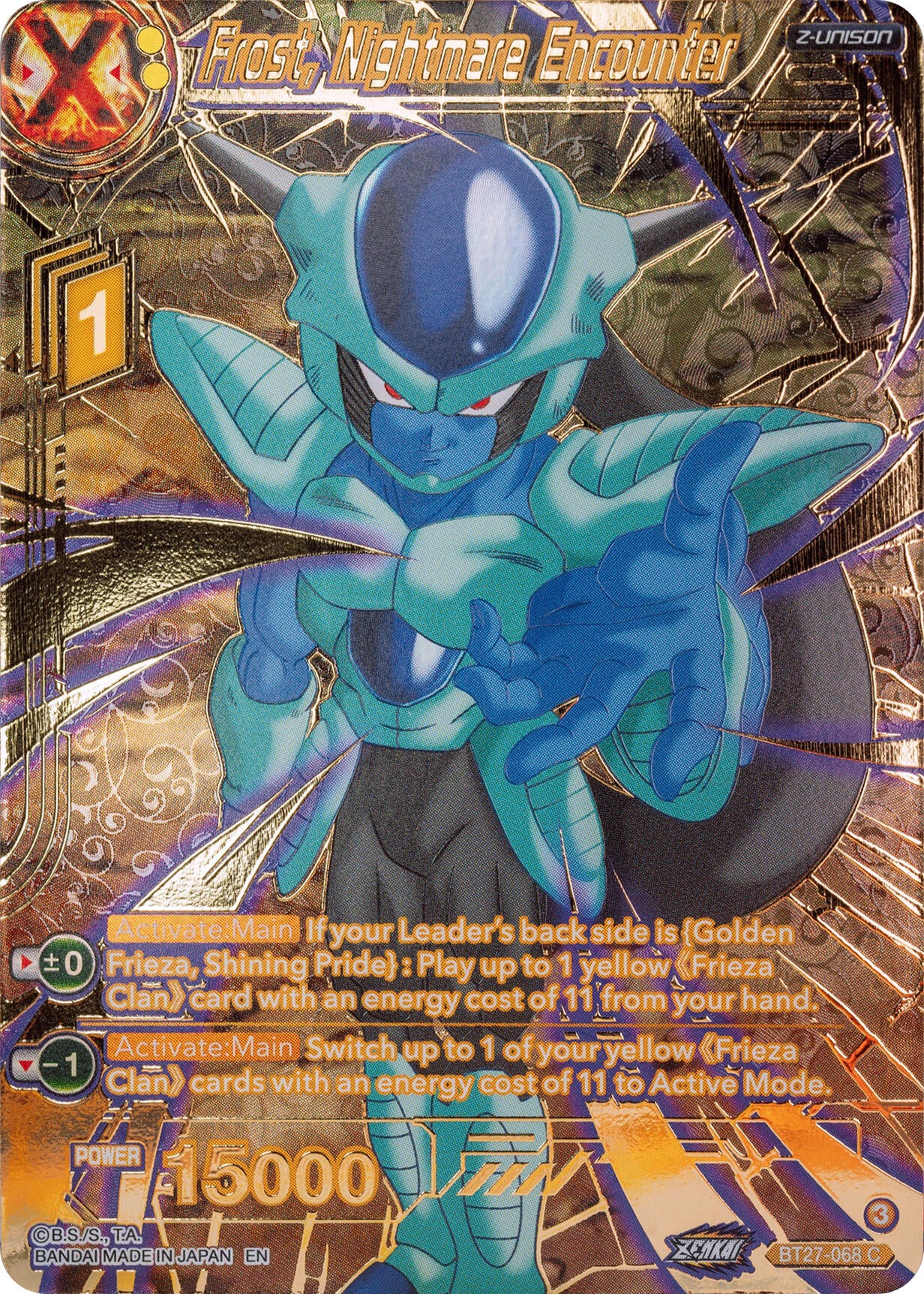 Frost, Nightmare Encounter (Gold-Stamped) (BT27-068) [History of Z] | Devastation Store
