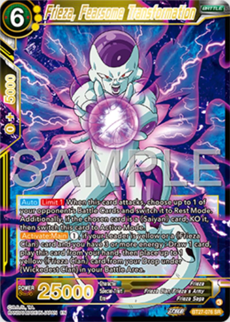 Frieza, Fearsome Transformation (BT27-076) [History of Z] | Devastation Store