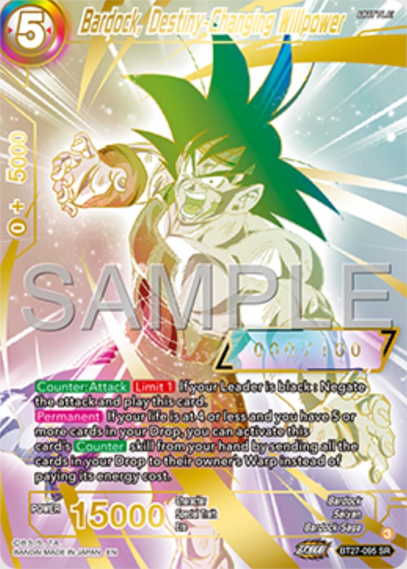 Bardock, Destiny-Changing Willpower (Serial Numbered) (BT27-095) [History of Z] | Devastation Store
