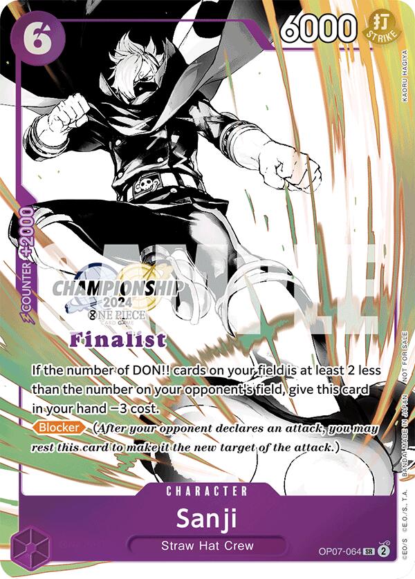 Sanji (Championship 2024 Card Set Vol. 2) [Finalist] [One Piece Promotion Cards] | Devastation Store