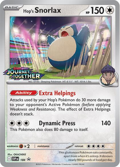 Hop's Snorlax (184) [Scarlet & Violet: Black Star Promos] | Devastation Store
