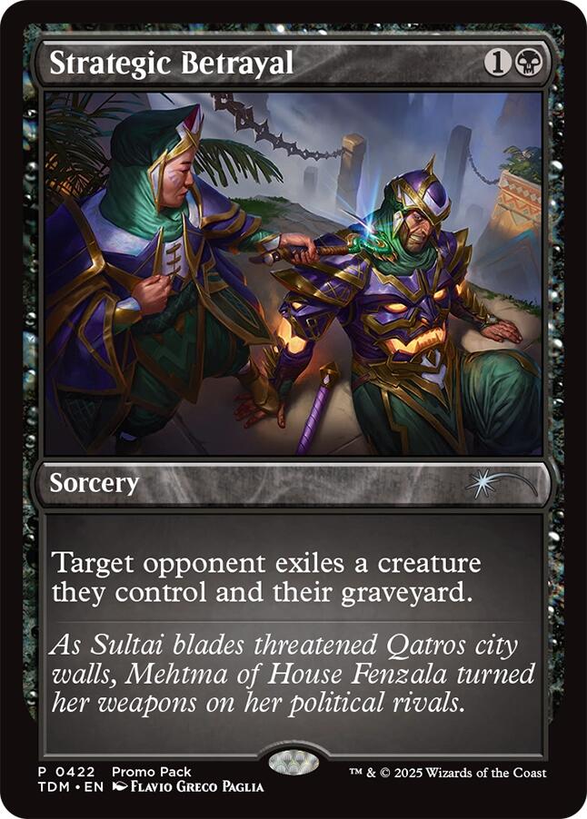 Strategic Betrayal [Tarkir: Dragonstorm Promos] | Devastation Store