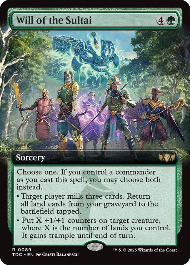 Will of the Sultai (Extended Art) [Tarkir: Dragonstorm Commander] | Devastation Store