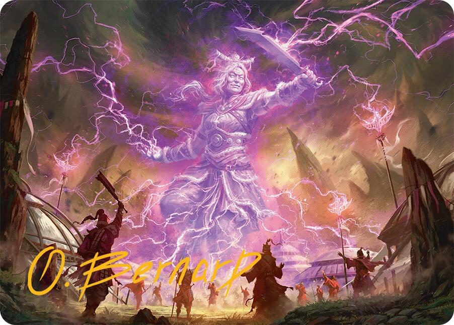 Smile at Death Art Card (4/54) (Gold-Stamped Signature) [Tarkir: Dragonstorm Art Series] | Devastation Store