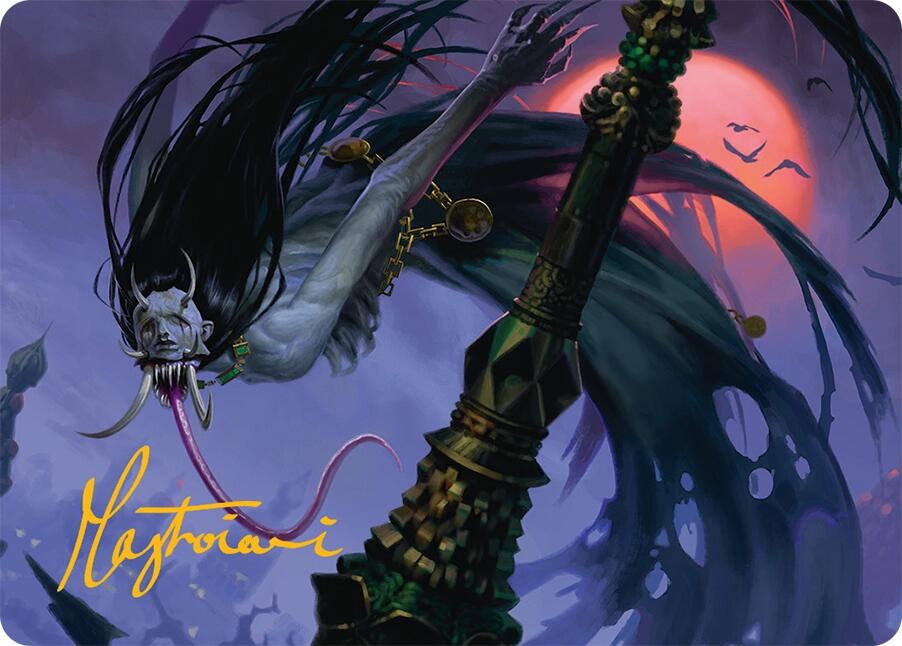 Qarsi Revenant Art Card (12/54) (Gold-Stamped Signature) [Tarkir: Dragonstorm Art Series] | Devastation Store