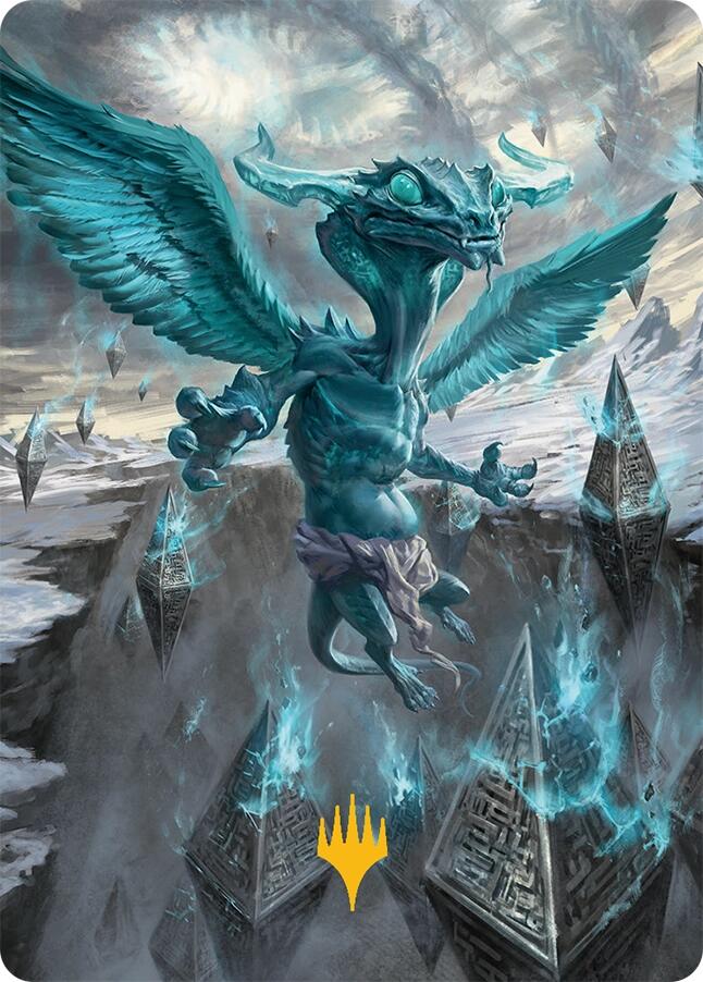 Ugin, Eye of the Storms Art Card (47/54) (Gold-Stamped Signature) [Tarkir: Dragonstorm Art Series] | Devastation Store