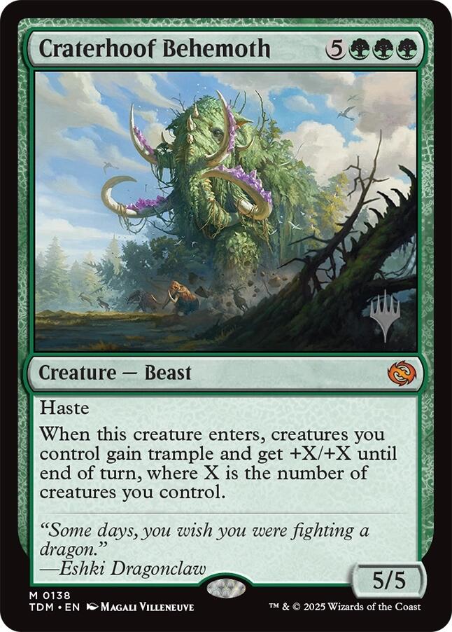 Craterhoof Behemoth [Tarkir: Dragonstorm Promos] | Devastation Store