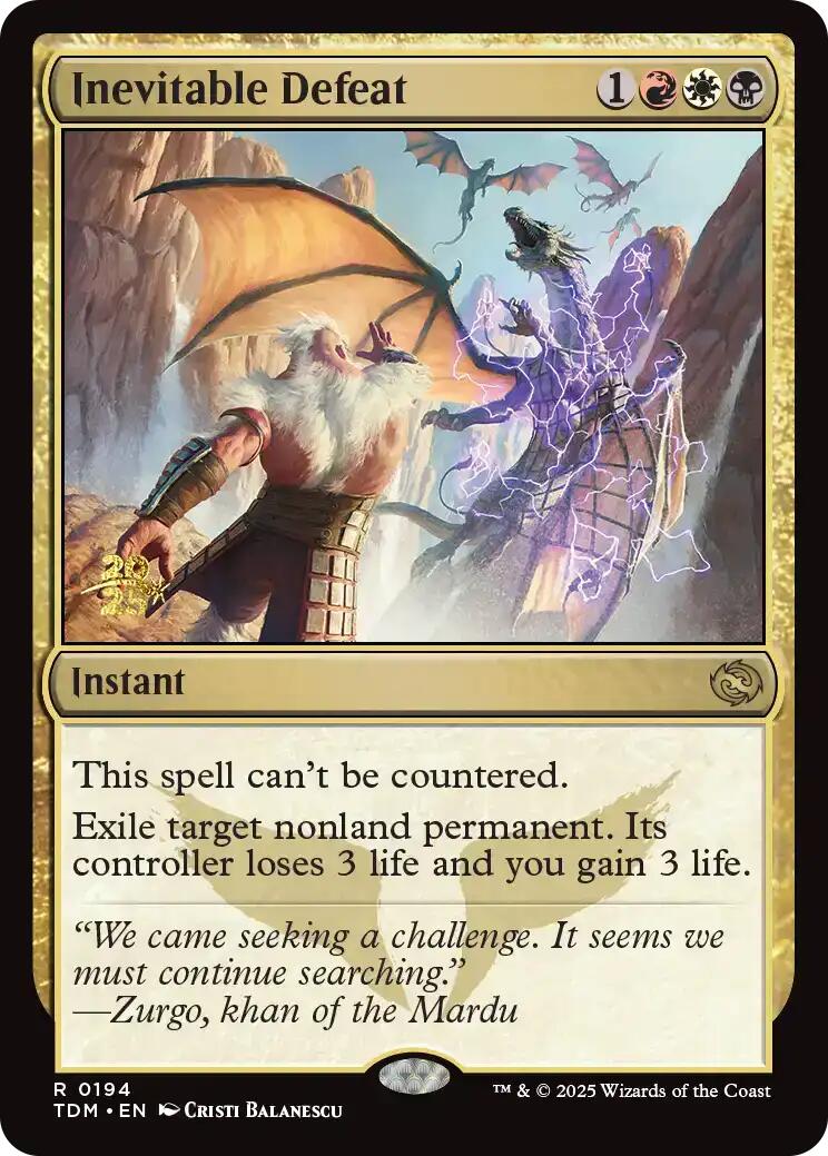 Inevitable Defeat [Tarkir: Dragonstorm Prerelease Cards] | Devastation Store