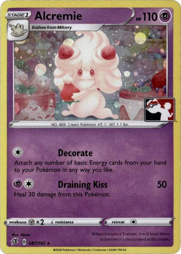 Alcremie (087/192) (Play Pokemon Promo) [League & Championship Cards] | Devastation Store