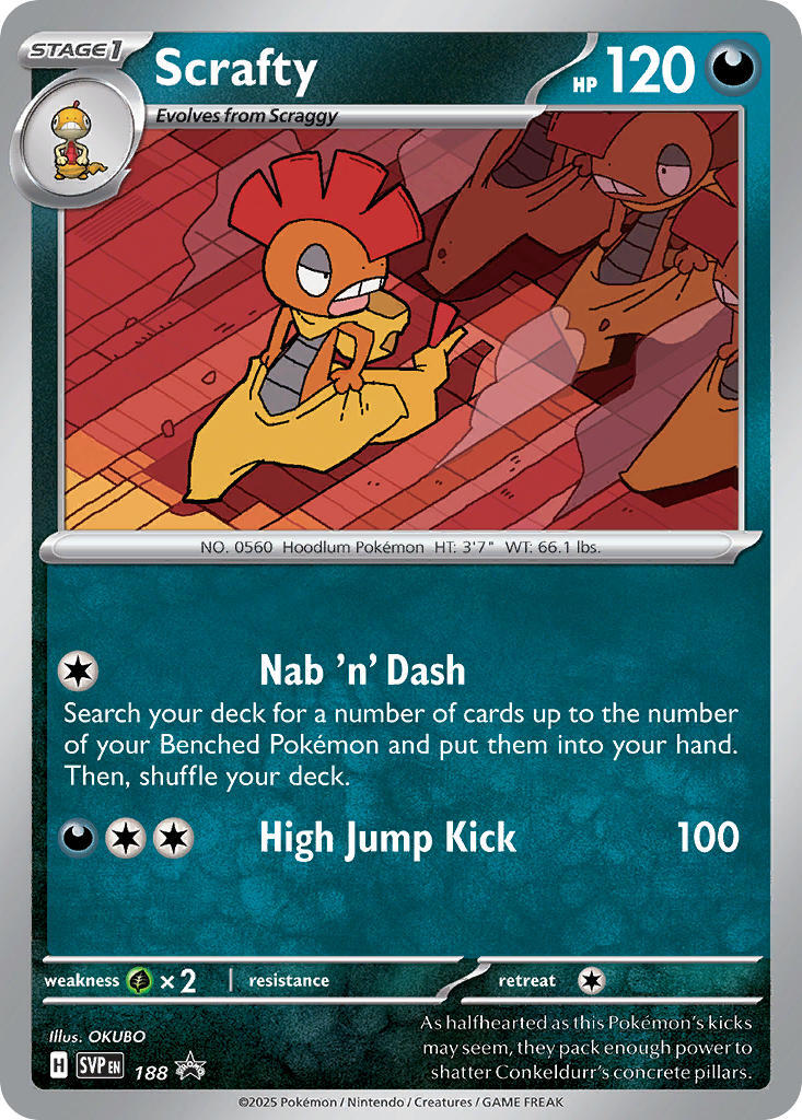 Scrafty (188) [Scarlet & Violet: Black Star Promos] | Devastation Store