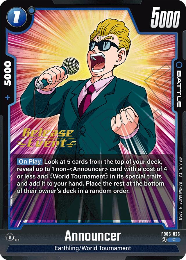 Announcer [Rivals Clash Release Event Cards] | Devastation Store