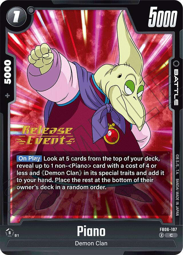 Piano (FB06-107) [Rivals Clash Release Event Cards] | Devastation Store