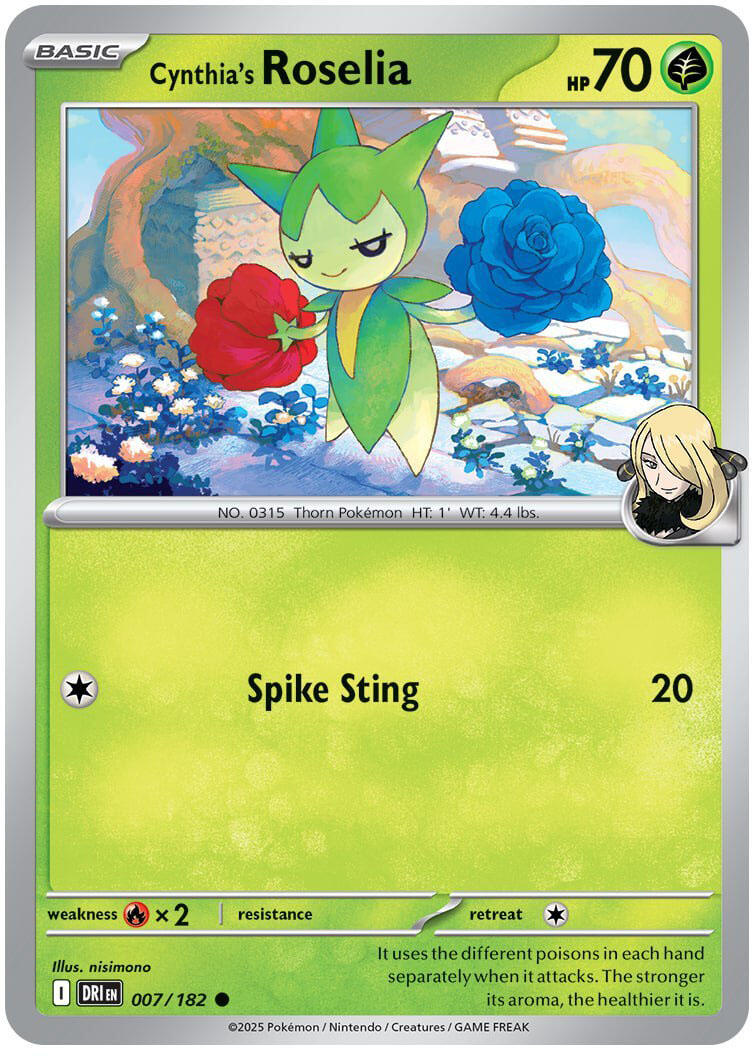 Cynthia's Roselia (007/182) [Scarlet & Violet: Destined Rivals] | Devastation Store