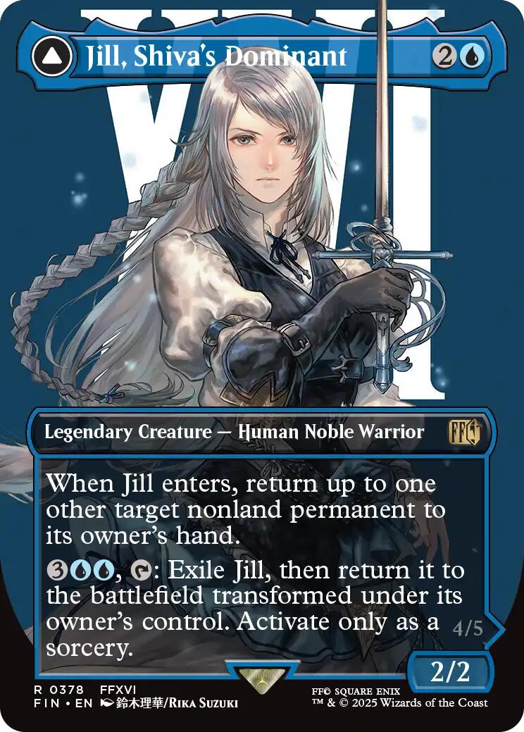 Jill, Shiva's Dominant // Shiva, Warden of Ice (Borderless) [FINAL FANTASY] | Devastation Store