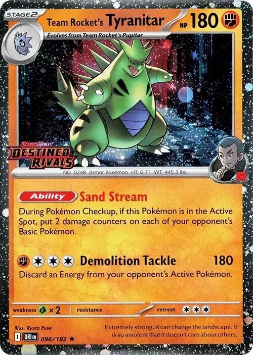 Team Rocket's Tyranitar (096/182) (Destined Rivals Stamp) [Scarlet & Violet: Destined Rivals] | Devastation Store